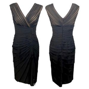 Adrianna Papell Black V Bodice Occasion Dress